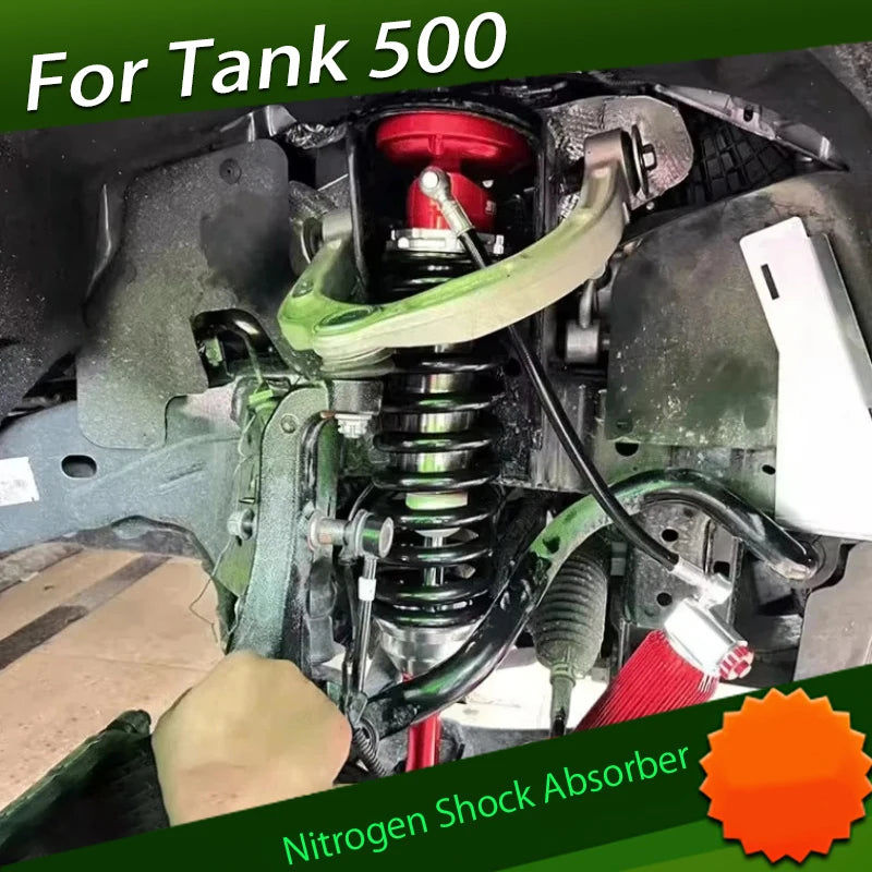 Amortiguador de nitrógeno apto para tanque 500 modificación todoterreno amortiguador elevado de 2 pulgadas piezas de modificación de resorte elevado